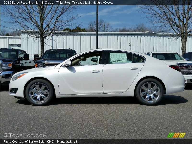 White Frost Tricoat / Light Neutral/Cocoa 2016 Buick Regal Premium II Group