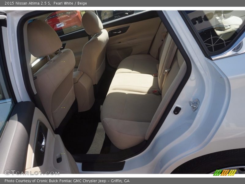 Pearl White / Beige 2015 Nissan Altima 2.5 S