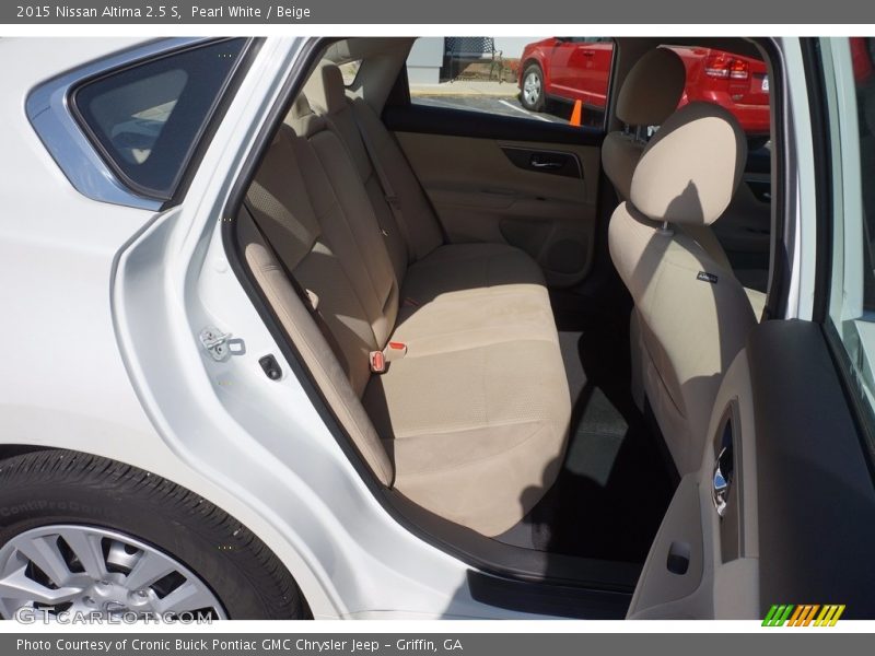 Pearl White / Beige 2015 Nissan Altima 2.5 S