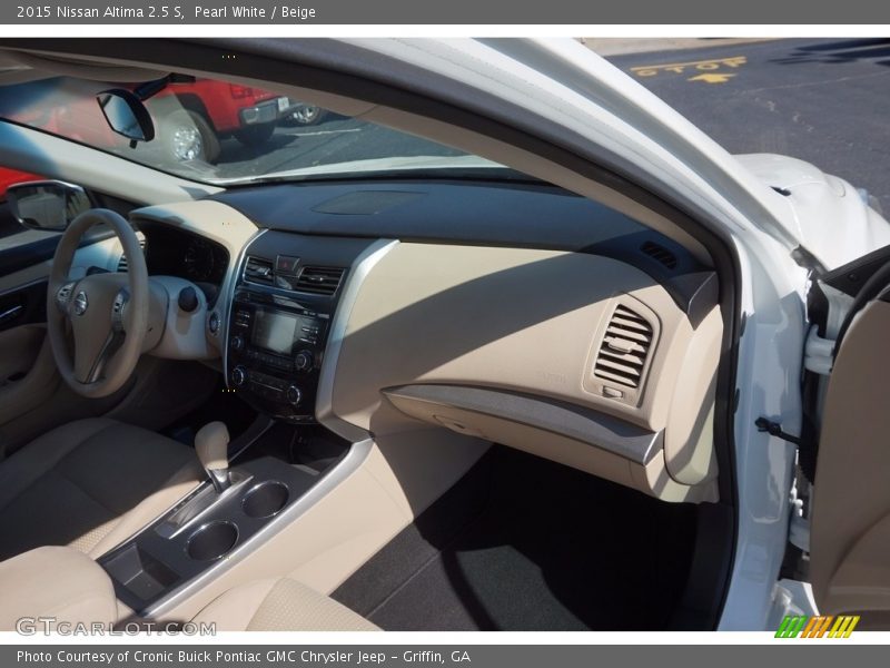 Pearl White / Beige 2015 Nissan Altima 2.5 S