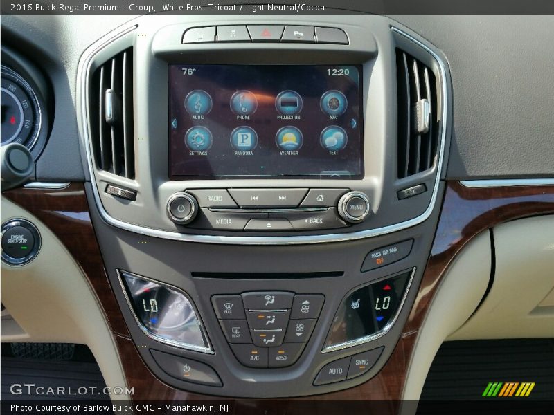 White Frost Tricoat / Light Neutral/Cocoa 2016 Buick Regal Premium II Group