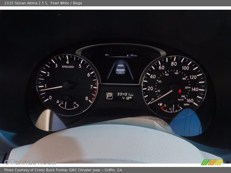 Pearl White / Beige 2015 Nissan Altima 2.5 S