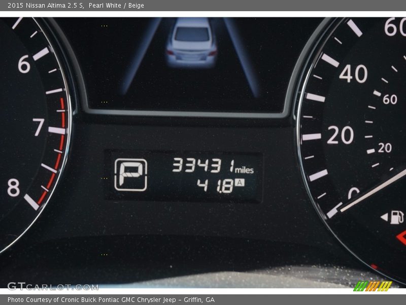 Pearl White / Beige 2015 Nissan Altima 2.5 S
