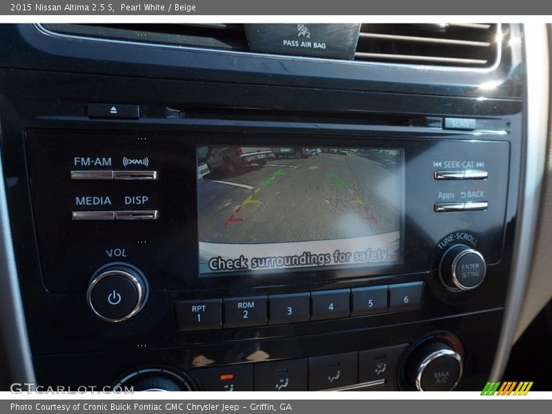 Pearl White / Beige 2015 Nissan Altima 2.5 S