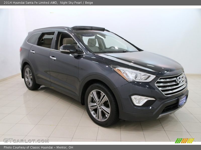 Night Sky Pearl / Beige 2014 Hyundai Santa Fe Limited AWD