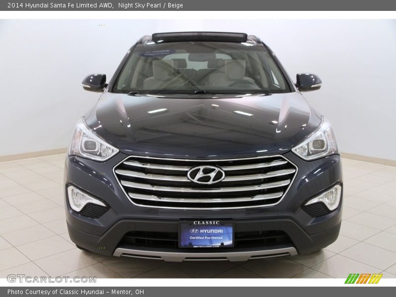 Night Sky Pearl / Beige 2014 Hyundai Santa Fe Limited AWD