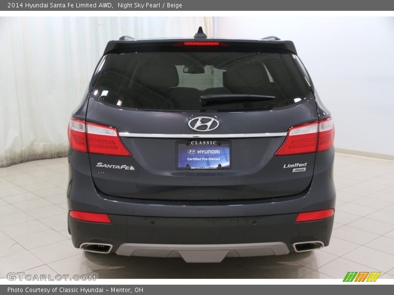 Night Sky Pearl / Beige 2014 Hyundai Santa Fe Limited AWD