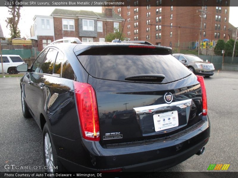 Sapphire Blue Metallic / Shale/Brownstone 2016 Cadillac SRX Luxury