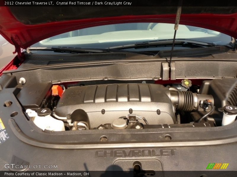 Crystal Red Tintcoat / Dark Gray/Light Gray 2012 Chevrolet Traverse LT