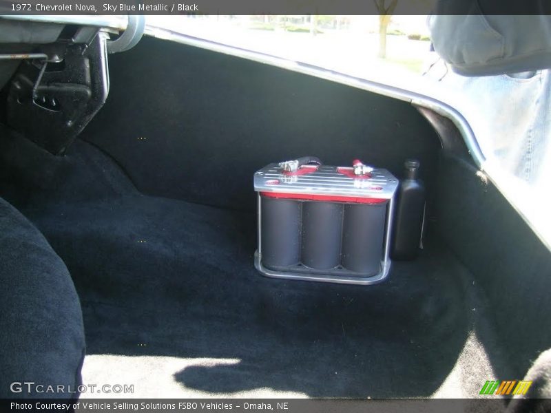 Sky Blue Metallic / Black 1972 Chevrolet Nova