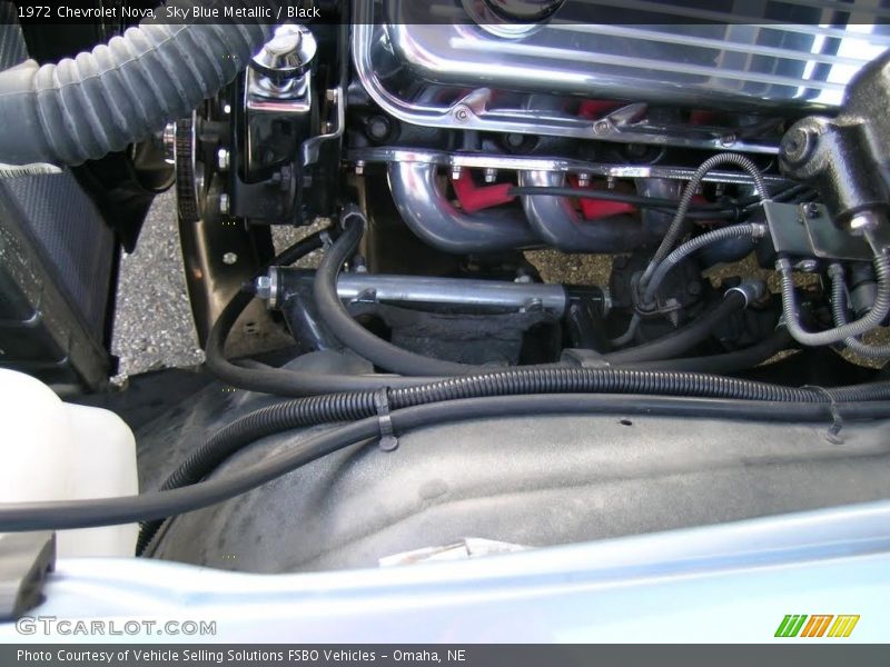 Sky Blue Metallic / Black 1972 Chevrolet Nova