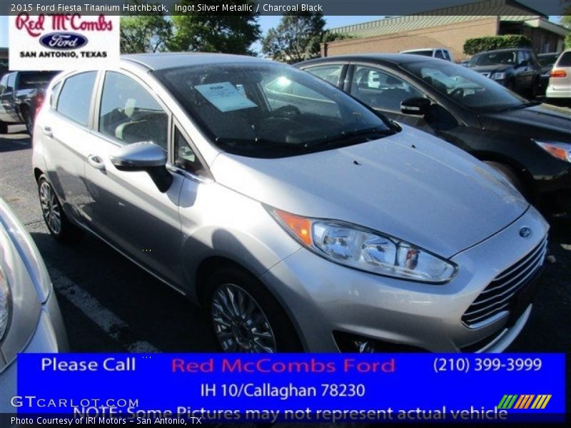 Ingot Silver Metallic / Charcoal Black 2015 Ford Fiesta Titanium Hatchback