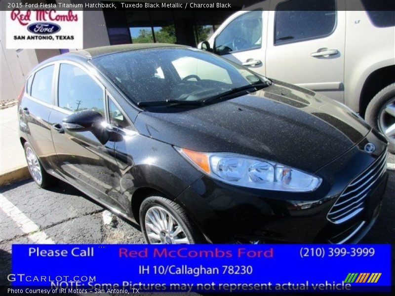 Tuxedo Black Metallic / Charcoal Black 2015 Ford Fiesta Titanium Hatchback