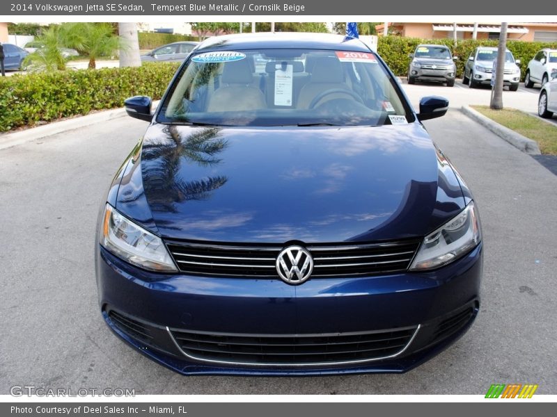 Tempest Blue Metallic / Cornsilk Beige 2014 Volkswagen Jetta SE Sedan
