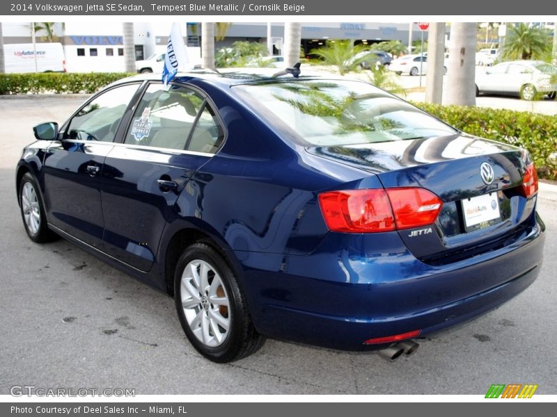 Tempest Blue Metallic / Cornsilk Beige 2014 Volkswagen Jetta SE Sedan