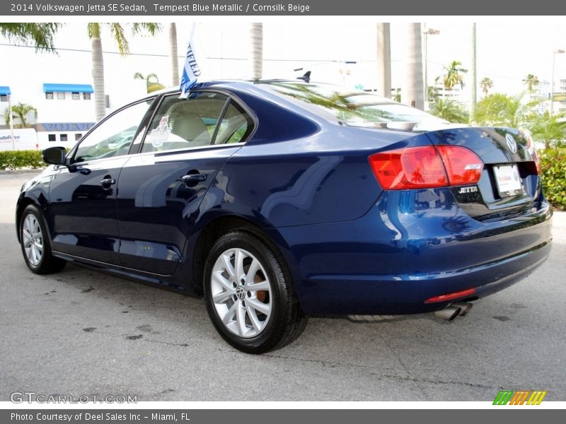 Tempest Blue Metallic / Cornsilk Beige 2014 Volkswagen Jetta SE Sedan