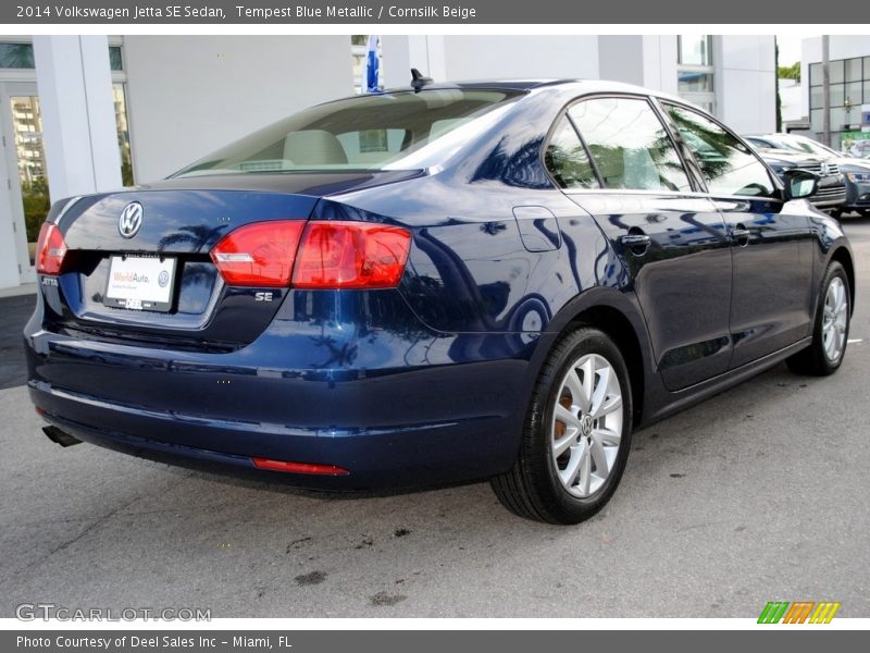 Tempest Blue Metallic / Cornsilk Beige 2014 Volkswagen Jetta SE Sedan