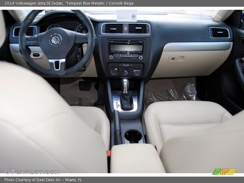 Tempest Blue Metallic / Cornsilk Beige 2014 Volkswagen Jetta SE Sedan