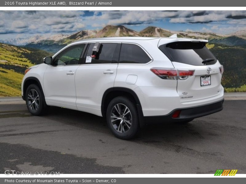 Blizzard Pearl / Almond 2016 Toyota Highlander XLE AWD