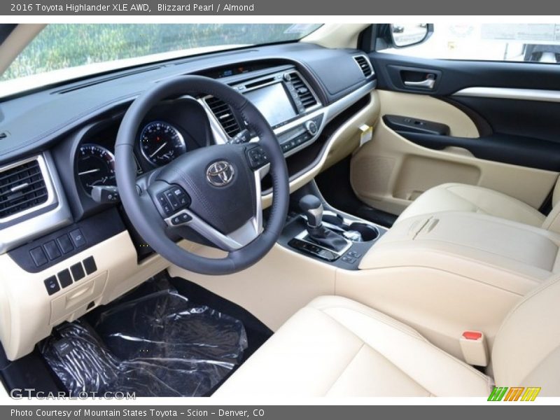 Blizzard Pearl / Almond 2016 Toyota Highlander XLE AWD