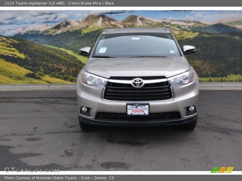 Creme Brulee Mica / Black 2016 Toyota Highlander XLE AWD