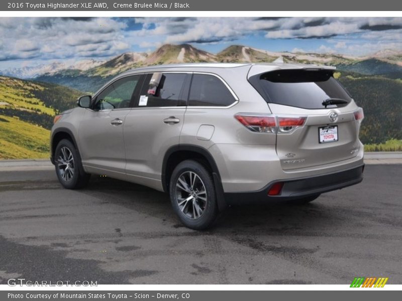 Creme Brulee Mica / Black 2016 Toyota Highlander XLE AWD