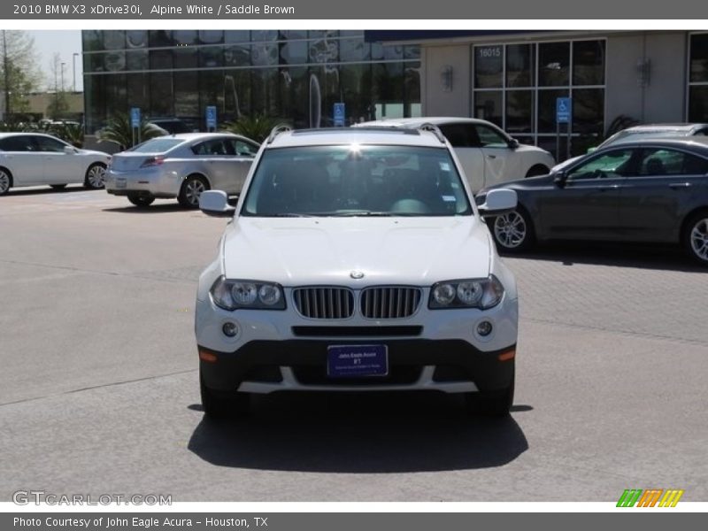 Alpine White / Saddle Brown 2010 BMW X3 xDrive30i