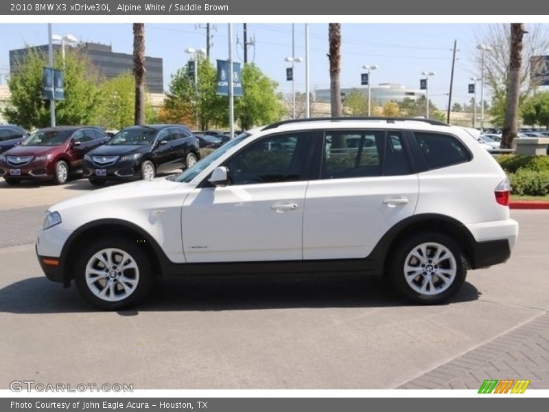 Alpine White / Saddle Brown 2010 BMW X3 xDrive30i