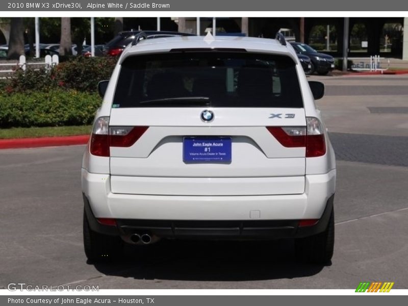 Alpine White / Saddle Brown 2010 BMW X3 xDrive30i