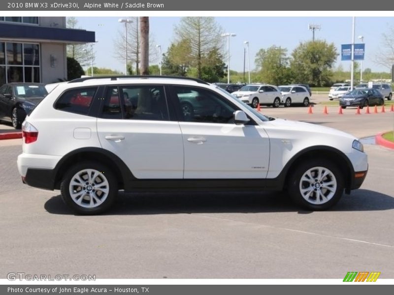 Alpine White / Saddle Brown 2010 BMW X3 xDrive30i