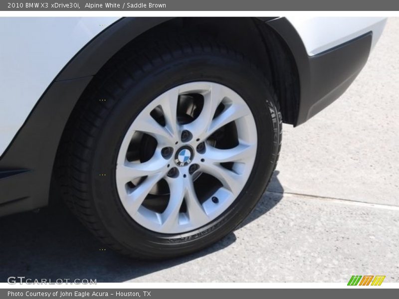 Alpine White / Saddle Brown 2010 BMW X3 xDrive30i