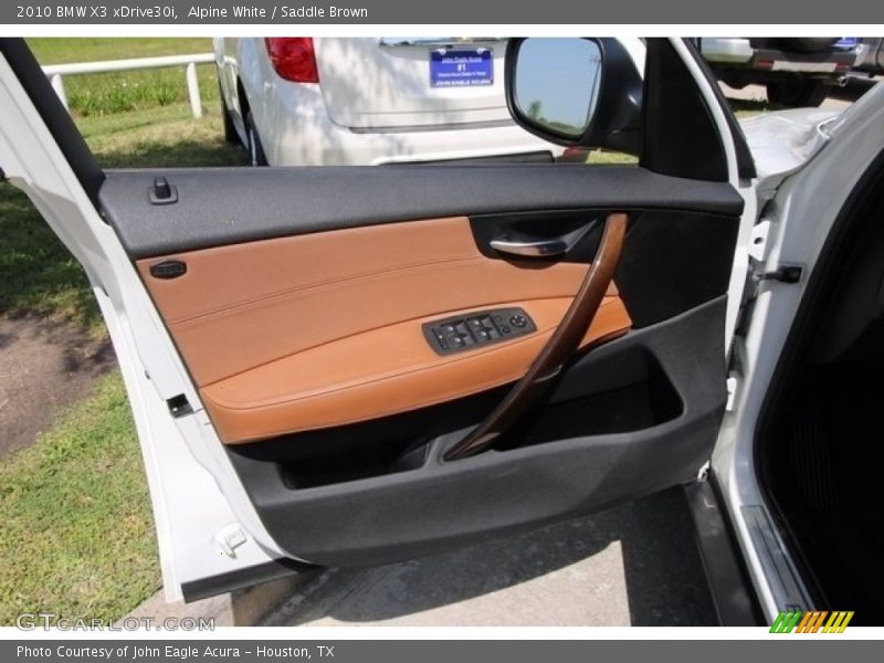 Alpine White / Saddle Brown 2010 BMW X3 xDrive30i