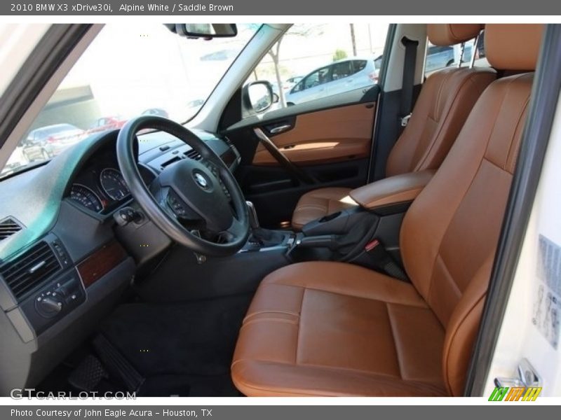 Alpine White / Saddle Brown 2010 BMW X3 xDrive30i