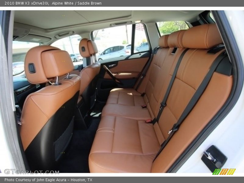 Alpine White / Saddle Brown 2010 BMW X3 xDrive30i