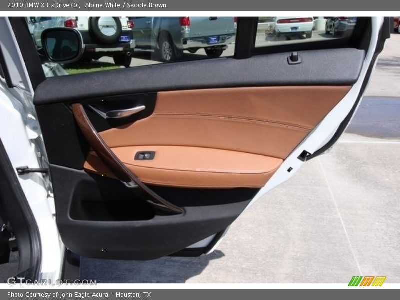 Alpine White / Saddle Brown 2010 BMW X3 xDrive30i