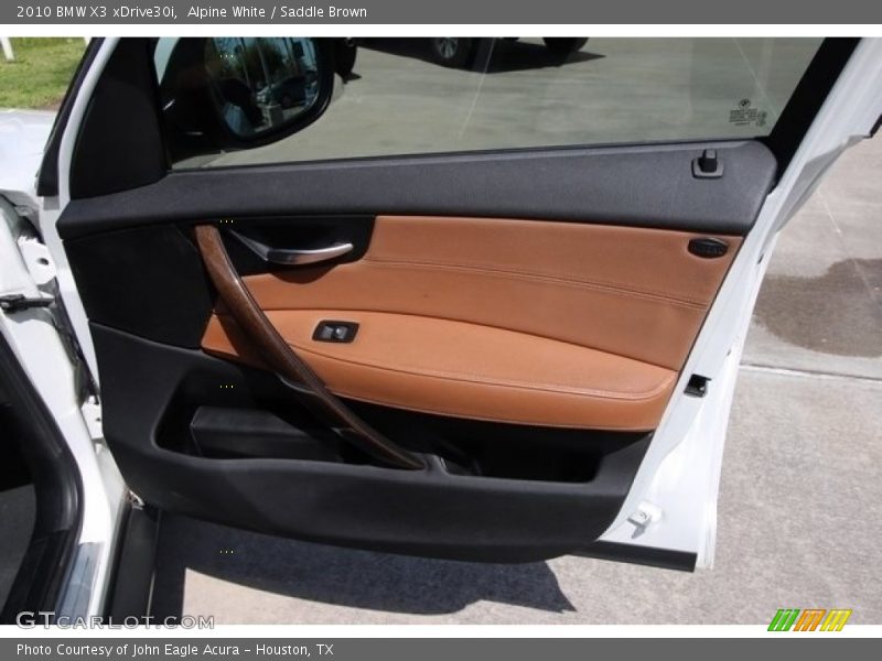 Alpine White / Saddle Brown 2010 BMW X3 xDrive30i