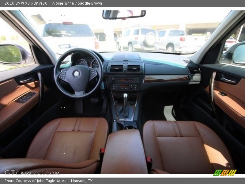 Alpine White / Saddle Brown 2010 BMW X3 xDrive30i