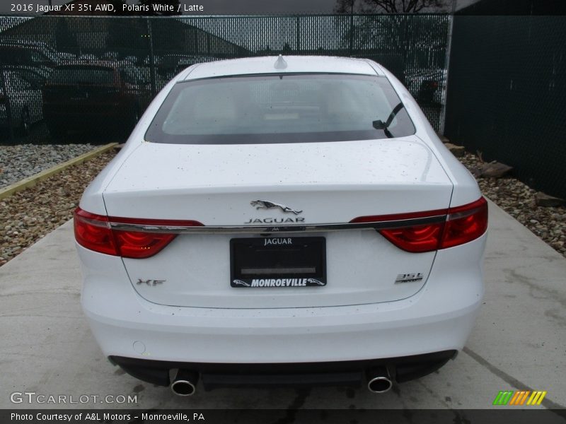 Polaris White / Latte 2016 Jaguar XF 35t AWD