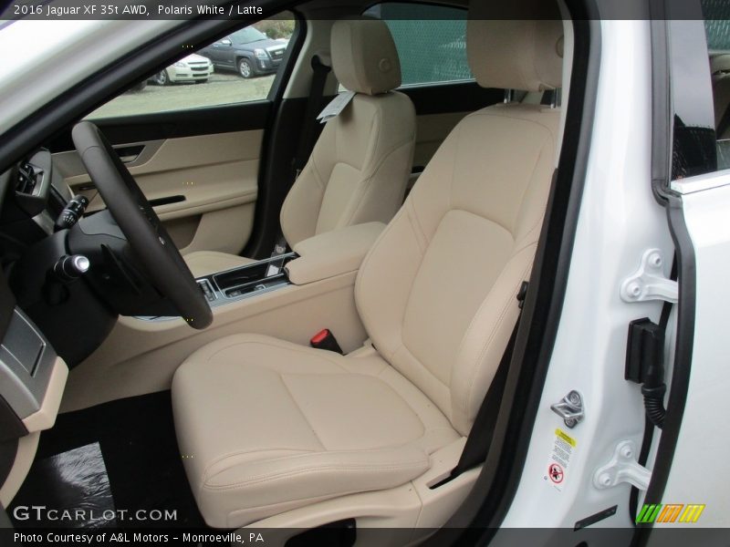 Polaris White / Latte 2016 Jaguar XF 35t AWD