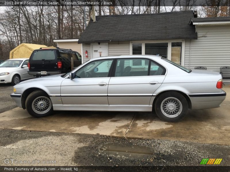 Titanium Silver Metallic / Black 2001 BMW 7 Series 740iL Sedan