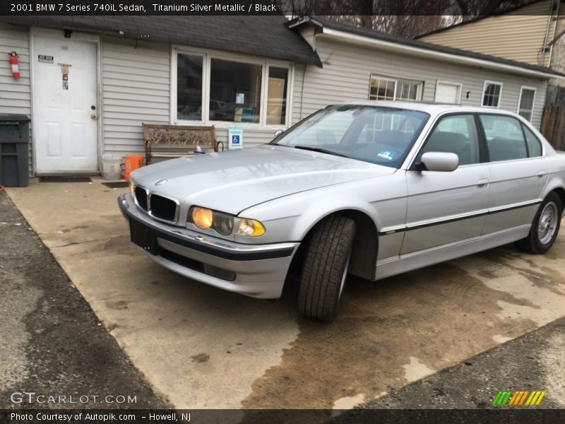 Titanium Silver Metallic / Black 2001 BMW 7 Series 740iL Sedan