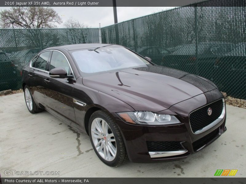 Aurora Red / Light Oyster 2016 Jaguar XF 35t AWD