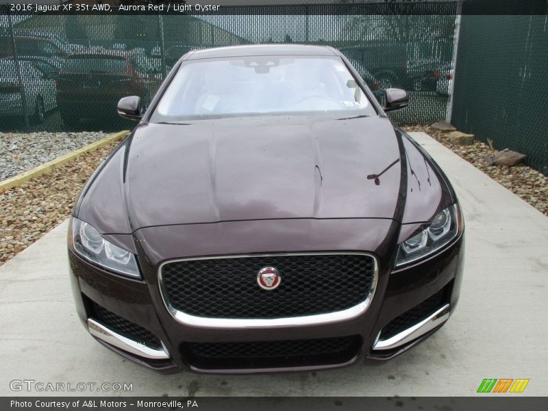 Aurora Red / Light Oyster 2016 Jaguar XF 35t AWD