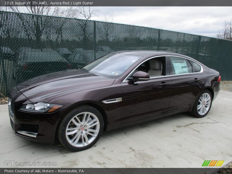 Aurora Red / Light Oyster 2016 Jaguar XF 35t AWD