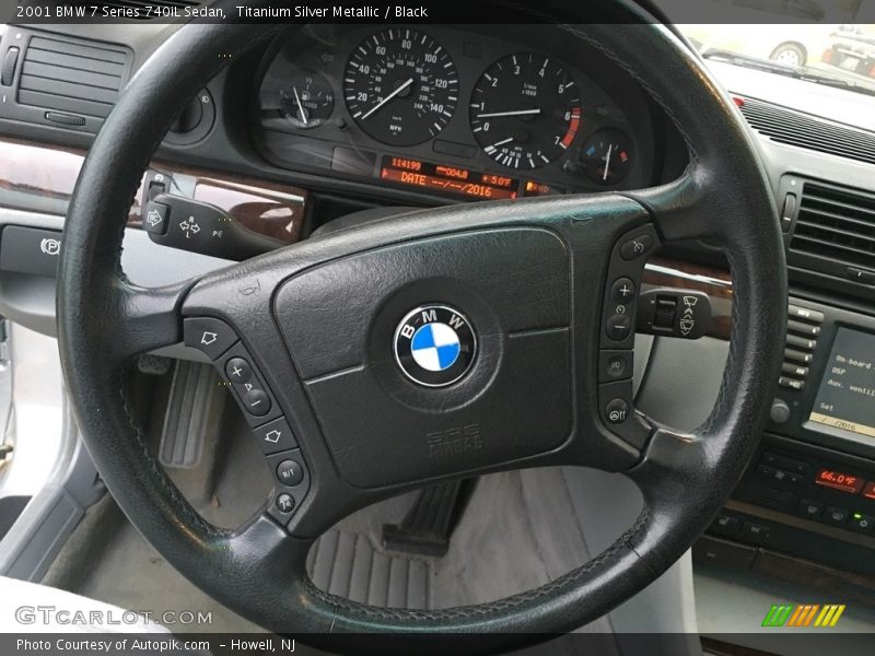 Titanium Silver Metallic / Black 2001 BMW 7 Series 740iL Sedan