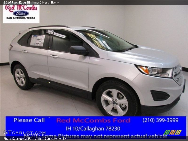 Ingot Silver / Ebony 2016 Ford Edge SE