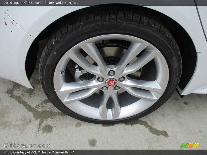 Polaris White / Jet/Red 2016 Jaguar XF 35t AWD
