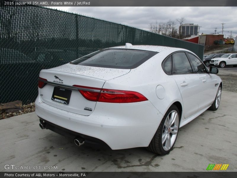 Polaris White / Jet/Red 2016 Jaguar XF 35t AWD