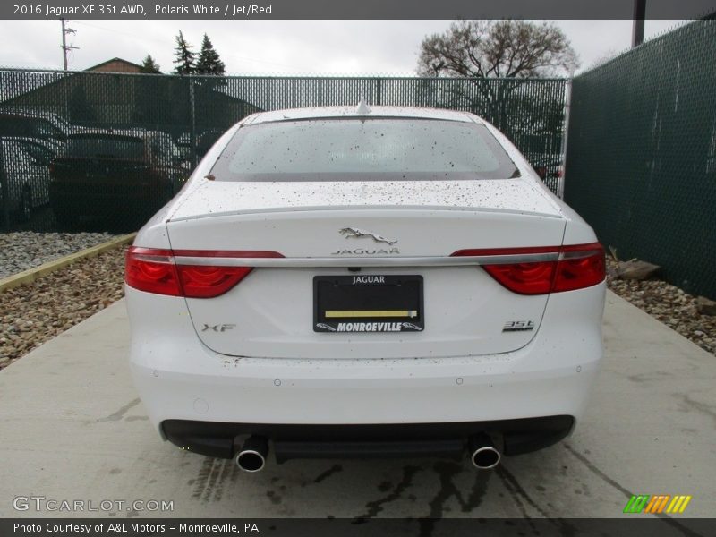 Polaris White / Jet/Red 2016 Jaguar XF 35t AWD