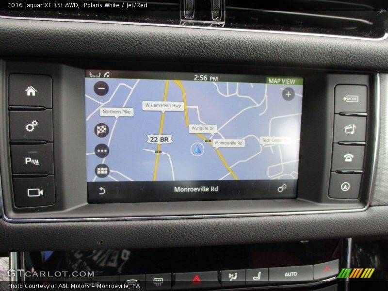 Polaris White / Jet/Red 2016 Jaguar XF 35t AWD